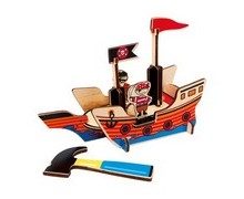 Puzzle 3D in legno Nave dei pirati