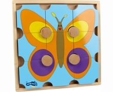 Puzzle in legno Orso e Farfalla 