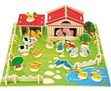 Puzzle 3D in legno Fattoria 