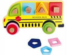 Puzzle in legno con forme Scuolabus 